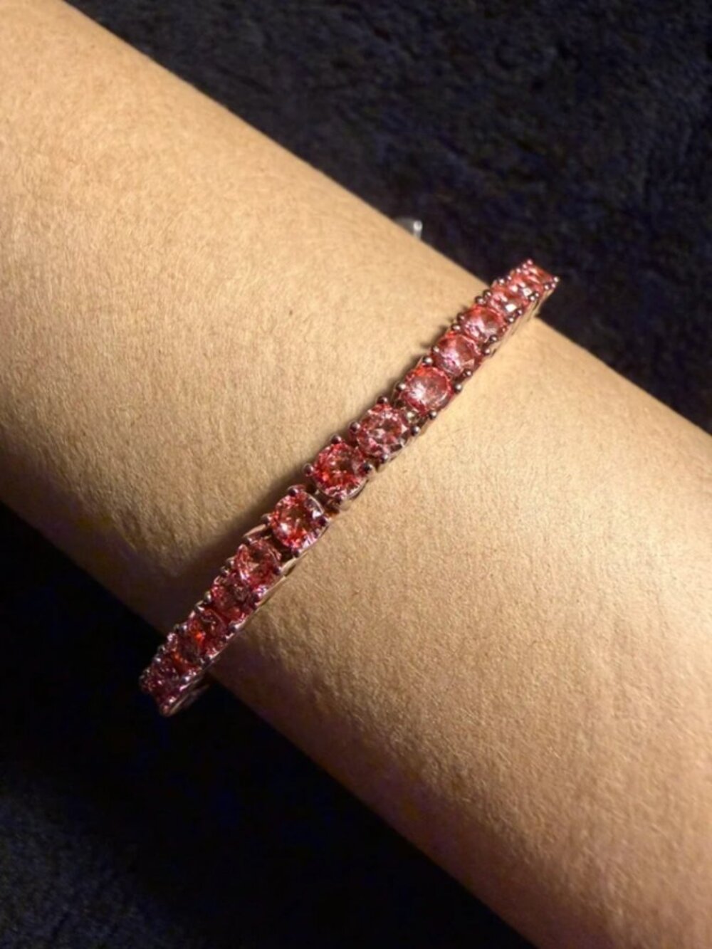 Light Pink Round Tennis Bracelet